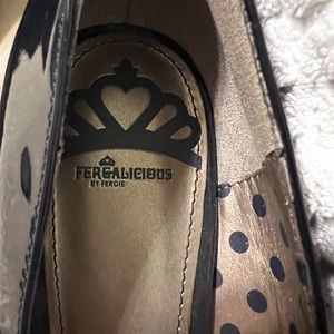 Fergalicious Navy Patent heels